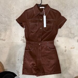 Boutique Chocolate Brown romper